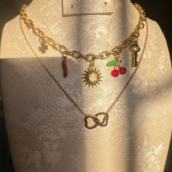 collier été, charms, charm, lovers