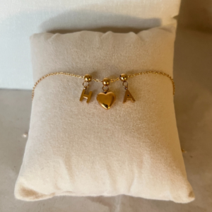 Bracelet Personnalisé en Acier Inoxydable – Initiales & Charms