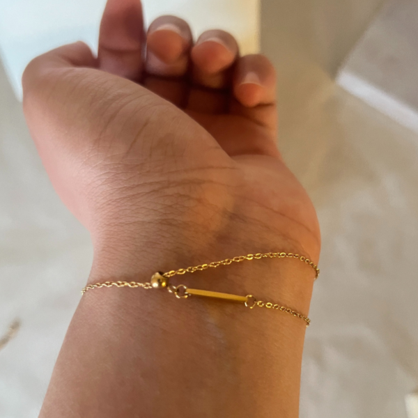Bracelet Personnalisé en Acier Inoxydable – Initiales & Charms